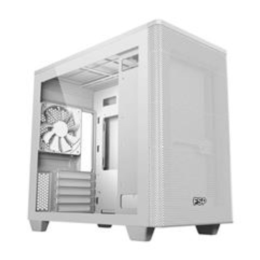 Купить Компьютерный корпус FSP CST360W, Без БП, 2xUSB3.0/1xType-C, 2xFAN120, Tempered Glass, White, mATX в Алматы