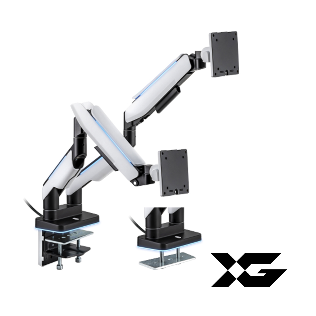 Купить Настольный кронштейн с газлифтом XG MGG-1735D white для 2-х мониторов (17*-35*) Белый в Алматы