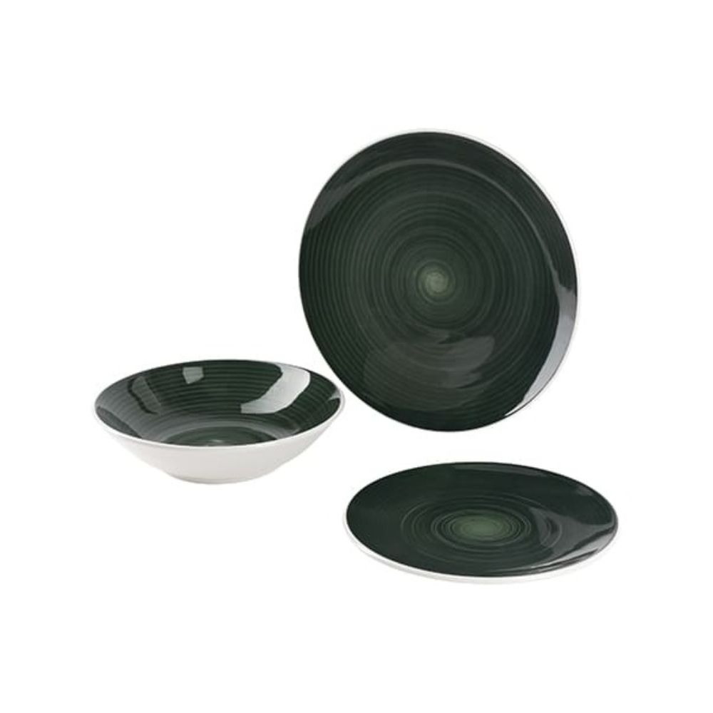Купить Набор посуды Bergner Classique BG BG-10233-GR (12 тарелок) зеленый в Алматы