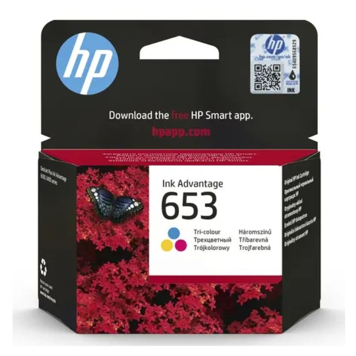 Купить Оригинальный струйный картридж HP 653 Ink Advantage, трехцветный (3YM74AE) в Алматы