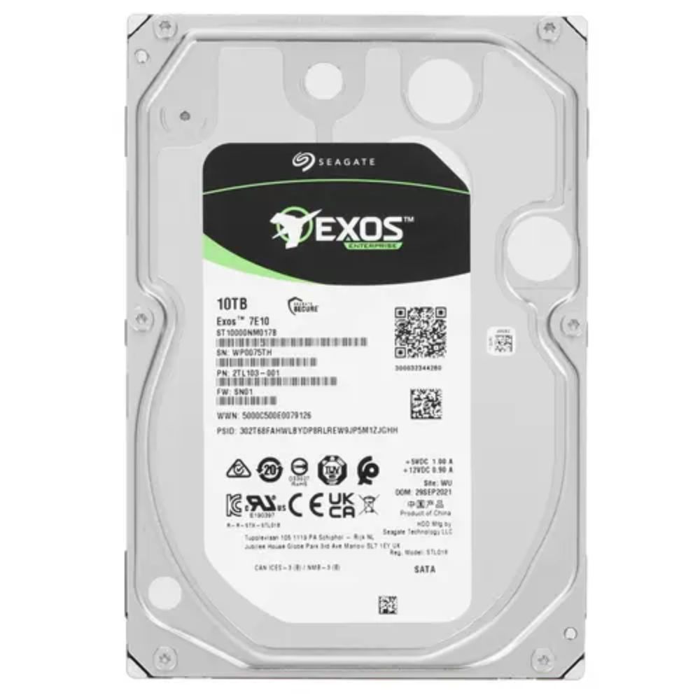 Купить Жёсткий диск HDD 10 Tb SATA 6Gb/s Seagate Exos 7E10 ST10000NM017B 3.5* 7200rpm 256Mb в Алматы