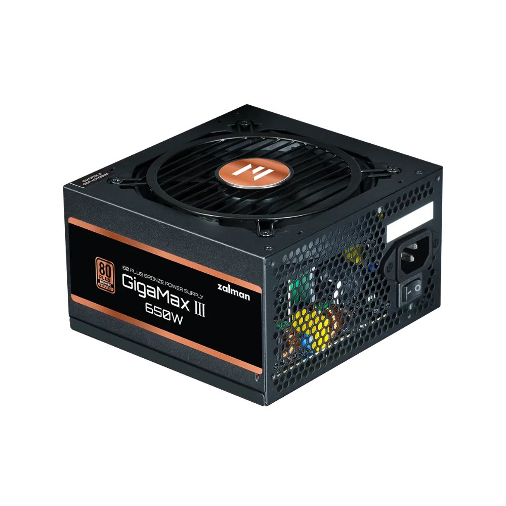 Купить Блок питания Zalman Gigamax 3  (650W), 88%, 80+ Bronze, 120мм, 1xMB 24pin(20+4), 2xCPU (8pin(4+4)+8p в Алматы