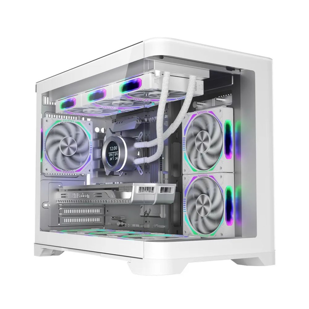 Купить Компьютерный корпус 1STPLAYER UV6 WHITE без Б/П в Алматы