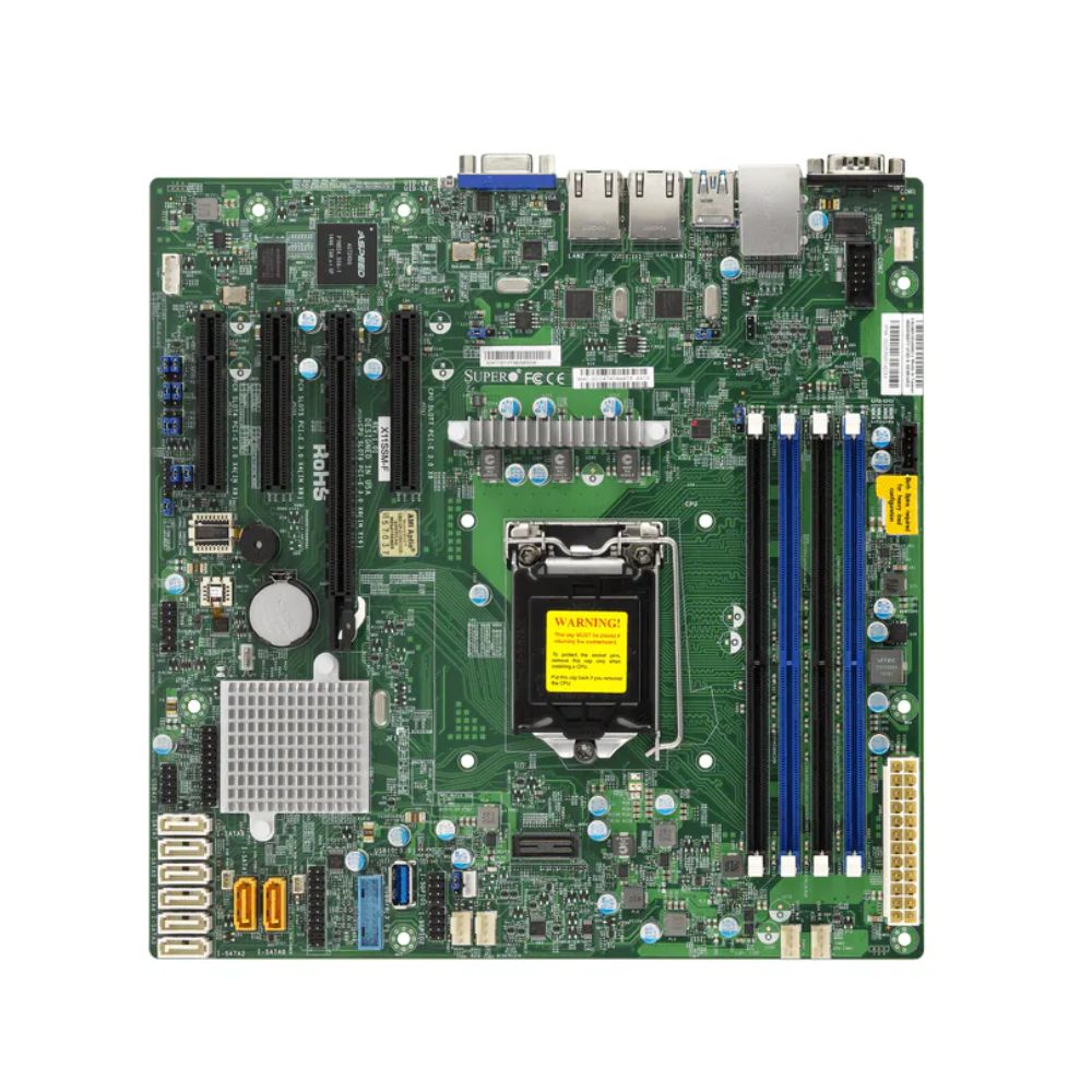 Купить MB Socket1151, MATX, iC236 (D-Sub, 2GNIC) SuperMicro MBD-X11SSM-FB, 4DDR4, PCIx16, 3 PCIx8, oem в Алматы