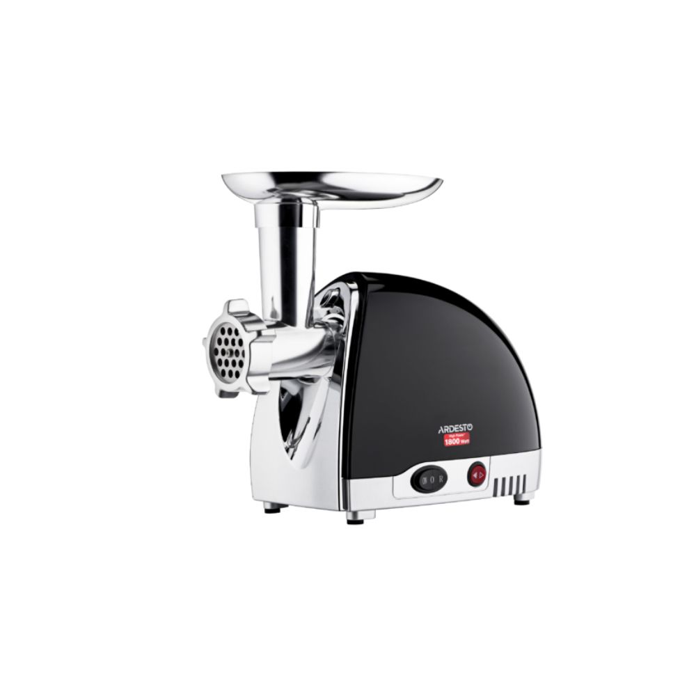 Купить Мясорубка ARDESTO MGL-2250R, 1800Вт, 2 режима, 3 решетки, мех.управление, черный с хромом в Алматы