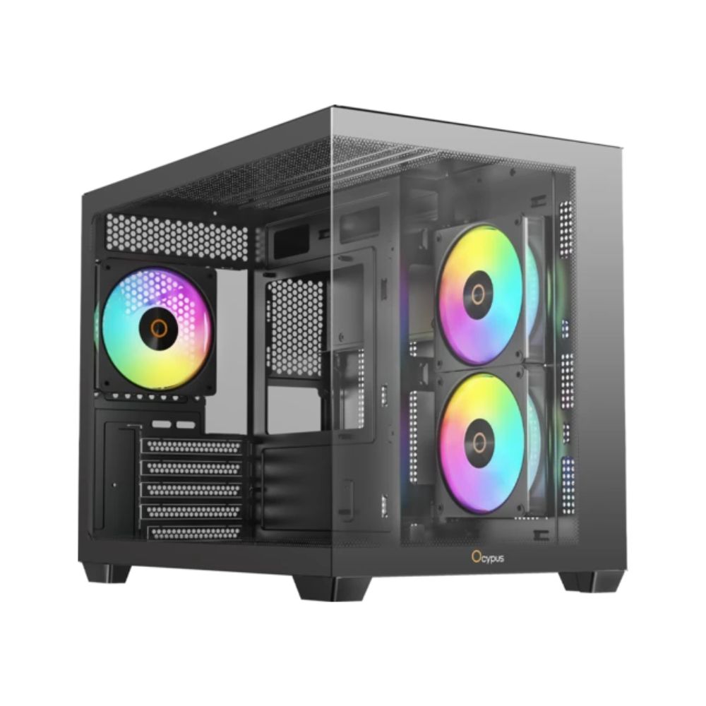 Купить Корпус Ocypus Gamma C54 BK ARGB mATX/ITX 3xUSB Черный Gamma-C54-BKD300XX-GL в Алматы