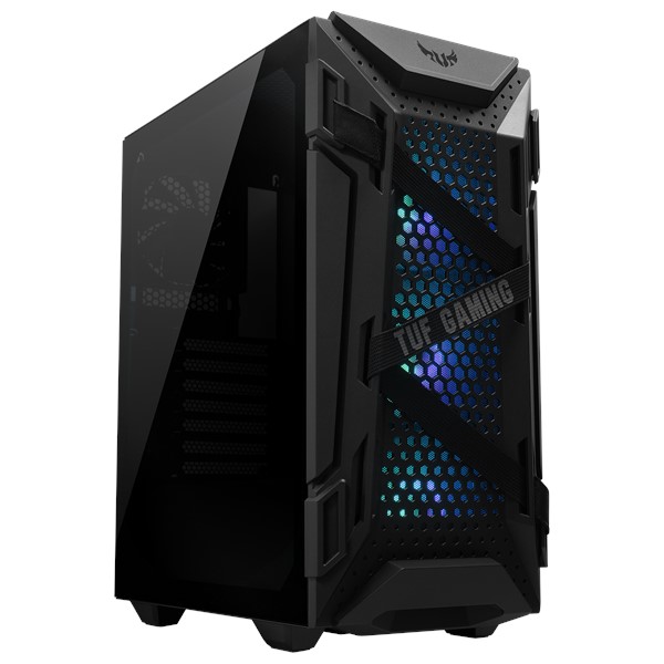 Купить Кейс ASUS TUF Gaming GT301, ATX/micro ATX/Mini ITX, USB 3.1, 3x120mm AURA RGB, без Б/П, Чёрный в Алматы