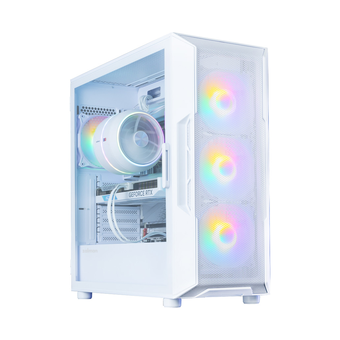 Купить Компьютерный корпус Zalman I3 Neo ARGB V2 без БП, белый в Алматы