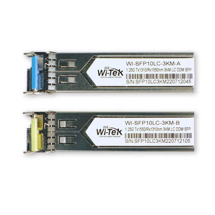 Купить Комплект одноволоконных модулей SFP WDM Wi-Tek WI-SFP10LC-3KM в Алматы