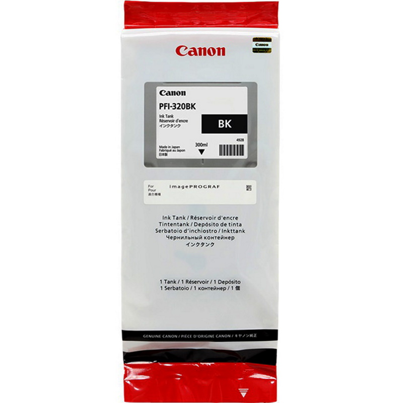 Купить Картридж Canon/PFI-320/Струйный/черный/№320/300 мл/для  imagePROGRAF TM-200/TM-205/TM-300/TM-305 в Алматы