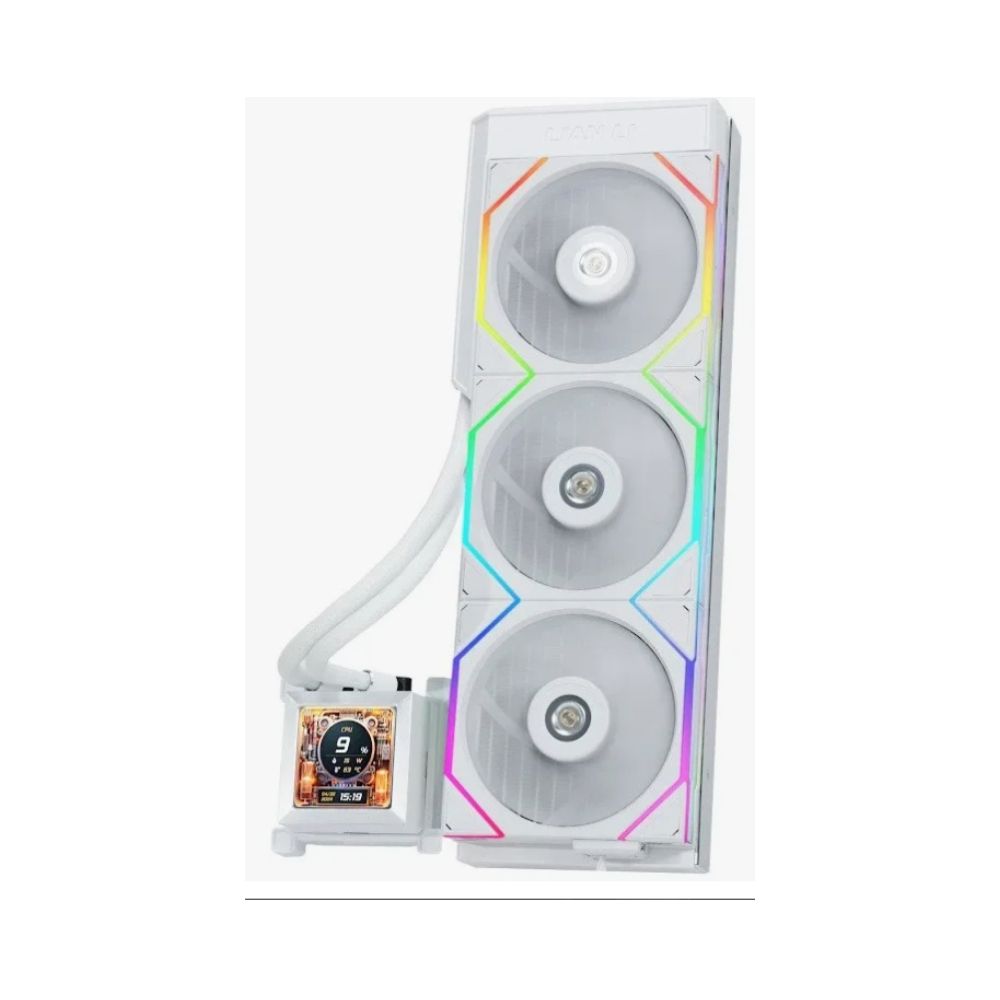Купить Водяное охлаждение для CPU Lian Li HydroShift LCD 360 FAN LESS White 3x120mm G89.GHSLCD36NW.00 в Алматы
