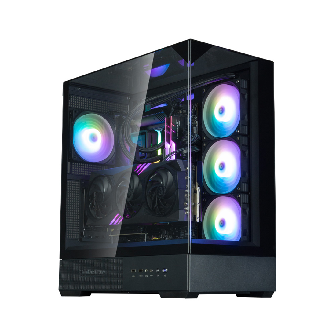 Купить Компьютерный корпус Zalman P40 Prism Plus без БП, чёрный в Алматы