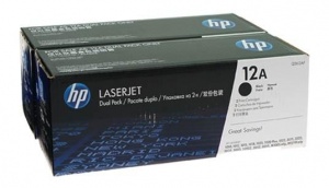 Купить Картридж лазерный HP Q2612AF, 12A для HP LJ 1010/1012/1015/1020/3050/3052/3055, в двойной упаковке, 2000 страниц в Алматы