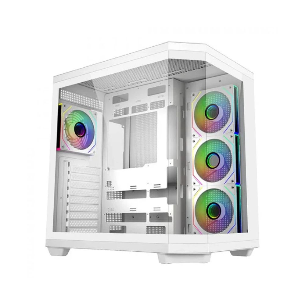 Купить Корпус FSP U580-WA, ULTRA Tower ATX, ATX(BTF), M-ATX, Mini-ITX, VGA up to 415mm, 7xARGB FAN,White в Алматы