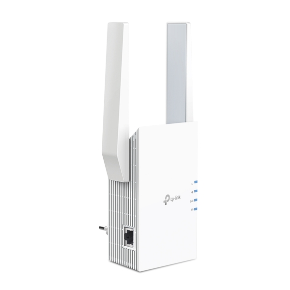 Купить Повторитель беспроводной AX3000 Tp-Link RE705X <Wi-Fi 6 AX3000 усилитель Wi-Fi сигнала с поддержкой OneMesh&trade;, GbE LAN порт, 574 Mbps 2,4 GHz + 2402 Mbps 5 GHz, 802.11b/g/n/ac, OFDMA, MU-MIMO, Beamforming, 2 внешние антенны> в Алматы
