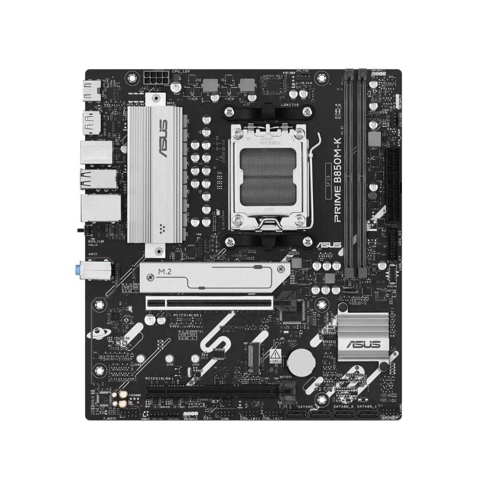 Купить Материнская плата ASUS PRIME B850M-K AM5 2xDDR5 4xSATA3 RAID 2xM.2 HDMI DP mATX в Алматы