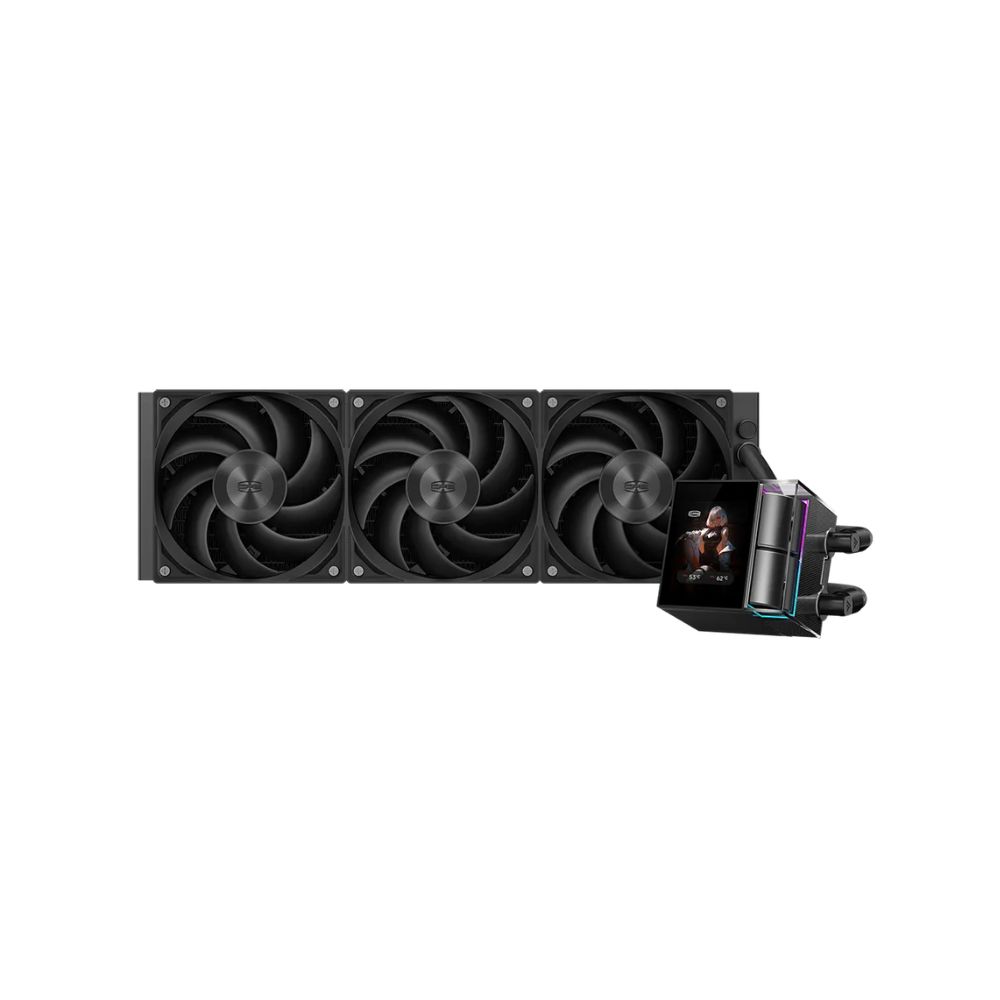 Купить Водяное охлаждение для CPU PCCooler DS360 Display BK 115X/1200/1700/1851/AM4/AM5 Черный в Алматы