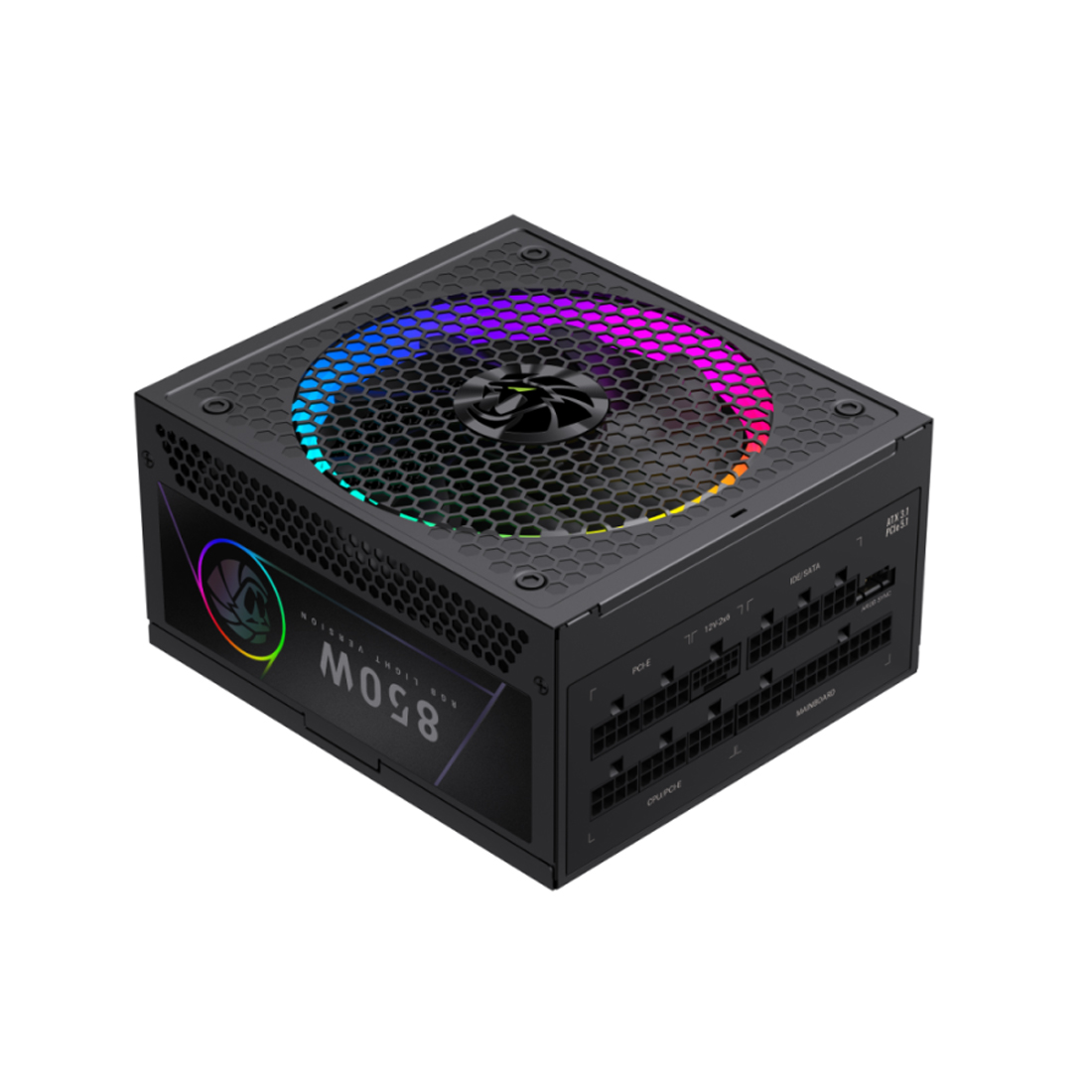 Купить БП ATX 850W GameMax RGB PRO 850G, Gold, 20+4/24+4/24+8/20+4+8/24+4+8/24+8+8, 14cm, 3x6+2p+1p PCI-E в Алматы