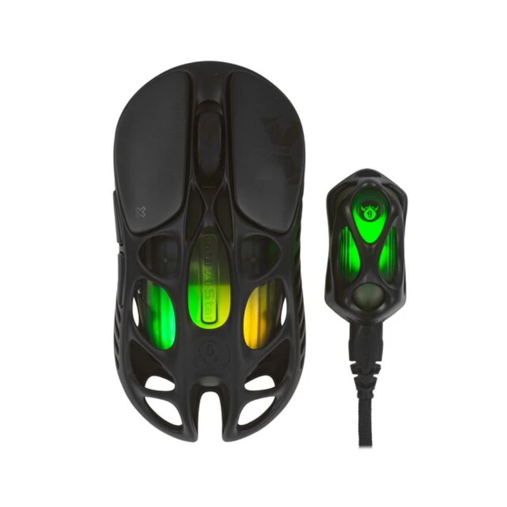Купить Mouse GravaStar Mercury X, Wireless, BT 5.1/2.4GHz, Optical 32000 dpi, 5 buttons, USB, Galaxy Black в Алматы