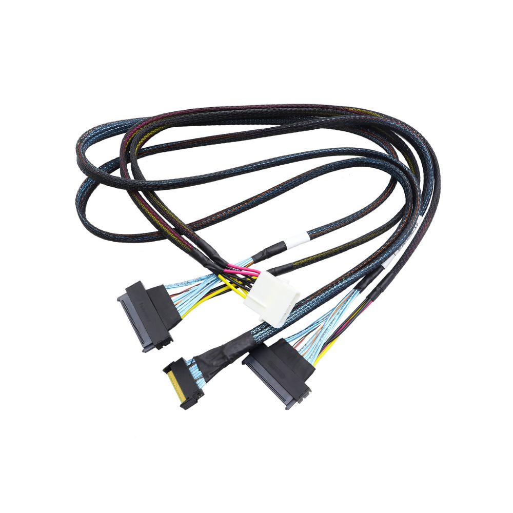 Купить Cable MCIO x8, Amphenol RMC74-2464, PCIEx8 (MCIO x8 74P) -> 2 U.2 (SFF-8639), 80cm в Алматы