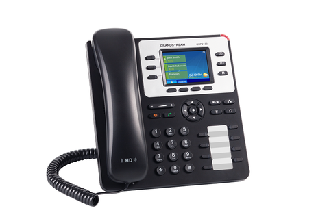 Купить Grandstream GXP2130, PoE 3-line Enterprise HD IP Phone, 320x240 TFT color LCD, Bluetooth, dual GigE ports with 802.3af PoE, (with power supply) в Алматы