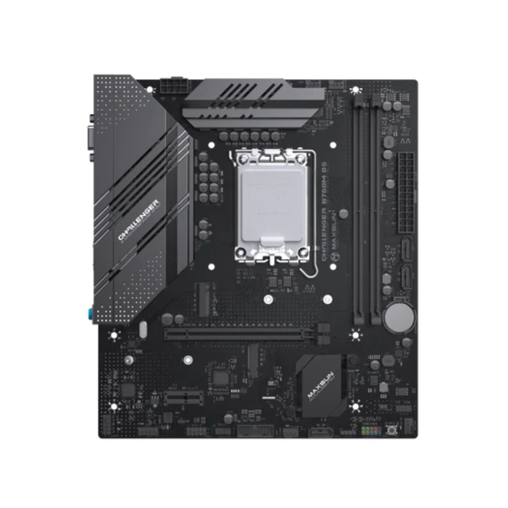 Купить Материнская плата MaxSun Challenger B760M D5, LGA1700, 2xDDR5, 3xSATA, 2xM.2, HDMI+VGA, mATX&nbsp;MS-Challenger B760M D5 в Алматы