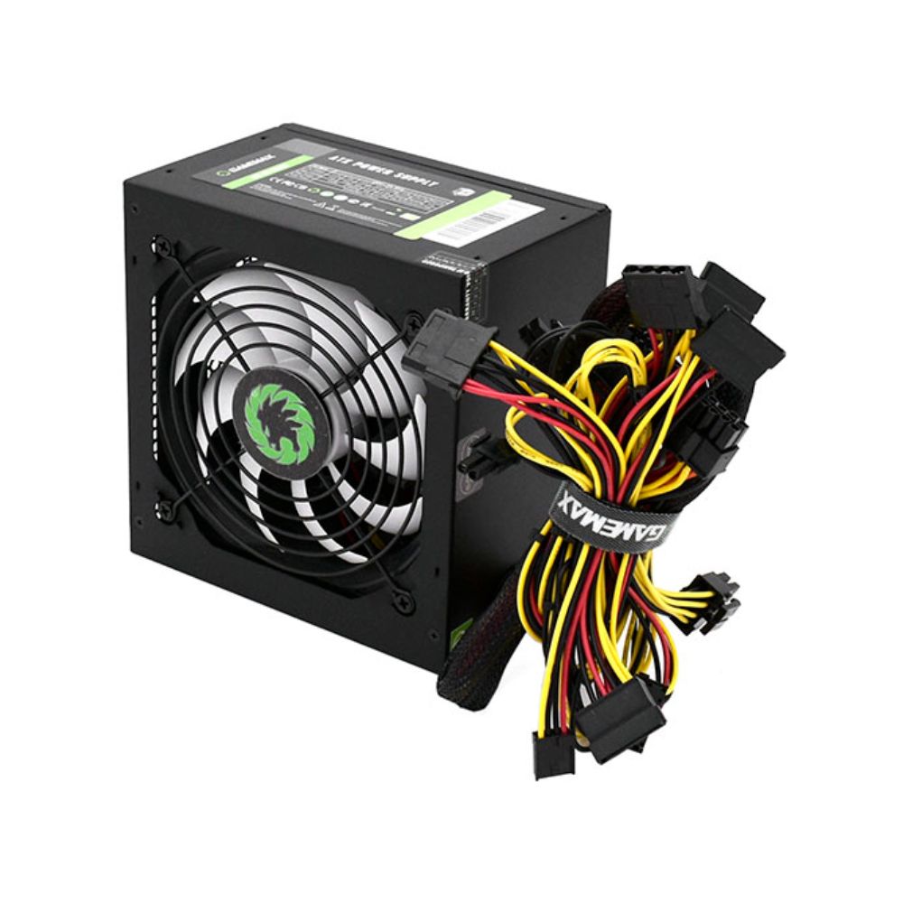 Купить БП Gamemax 600W 80Plus ATX Кабели: 20+4P 4+4P 2*IDE 4*SATA 1*PCI-E6+2P FAN12CM (Gamemax GM-600 (12CM)) в Алматы