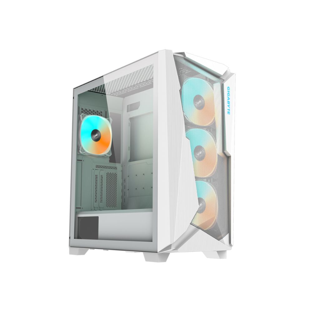 Купить Компьютерный корпус GigaByte C301 GLASS WHITE V2, Без БП, 2xUSB3.0/Type-C, 4xARGB, White, E-ATX в Алматы