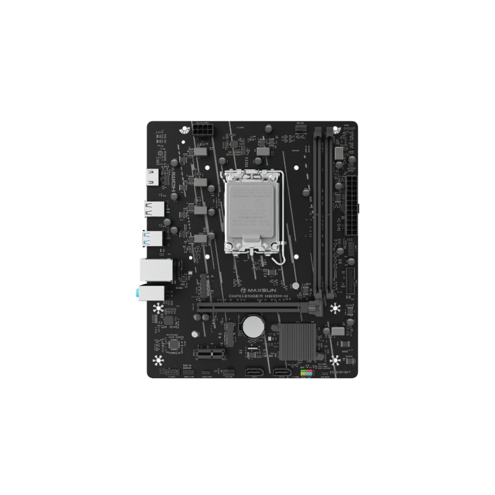 Купить Материнская плата MaxSun Challenger H610M-H, LGA1700 H610, 2xDDR4, PCIe4.0, 1xM.2, HDMI, GLAN, mATX в Алматы