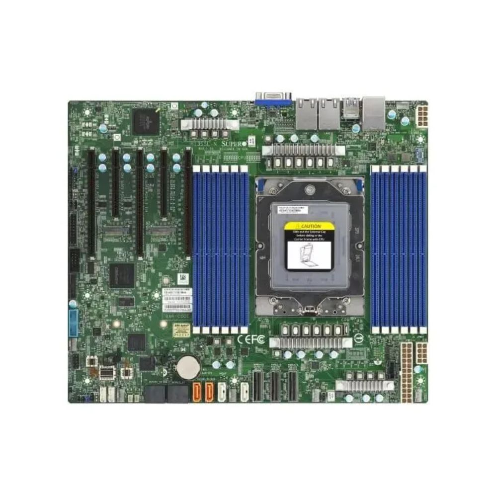 Купить MB Socket SP5, ATX, AMD EPYC (VGA, 2GNIC) SuperMicro MBD-H13SSL-N-B, 12DDR5, 3PCIx16, 2PCIx8, oem в Алматы