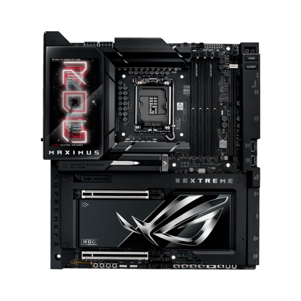 Купить Сист.плата ASUS ROG MAXIMUS Z890 EXTREME, Z890, 1851, 4xDDR5, PCI-E x16, PCI-E x1, M2, SATA, HDMI, Thundrbolt. WIFI7 в Алматы