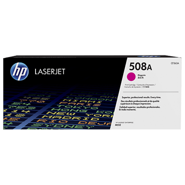 Купить Картридж лазерный HP LaserJet 508A CF363A,Пурпурный,совместимость HP Color LaserJet Enterprise M552/553/557 в Алматы