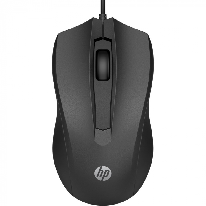 Купить Мышь оптическая проводная HP 6VY96AA 100 Black, USB-A в Алматы