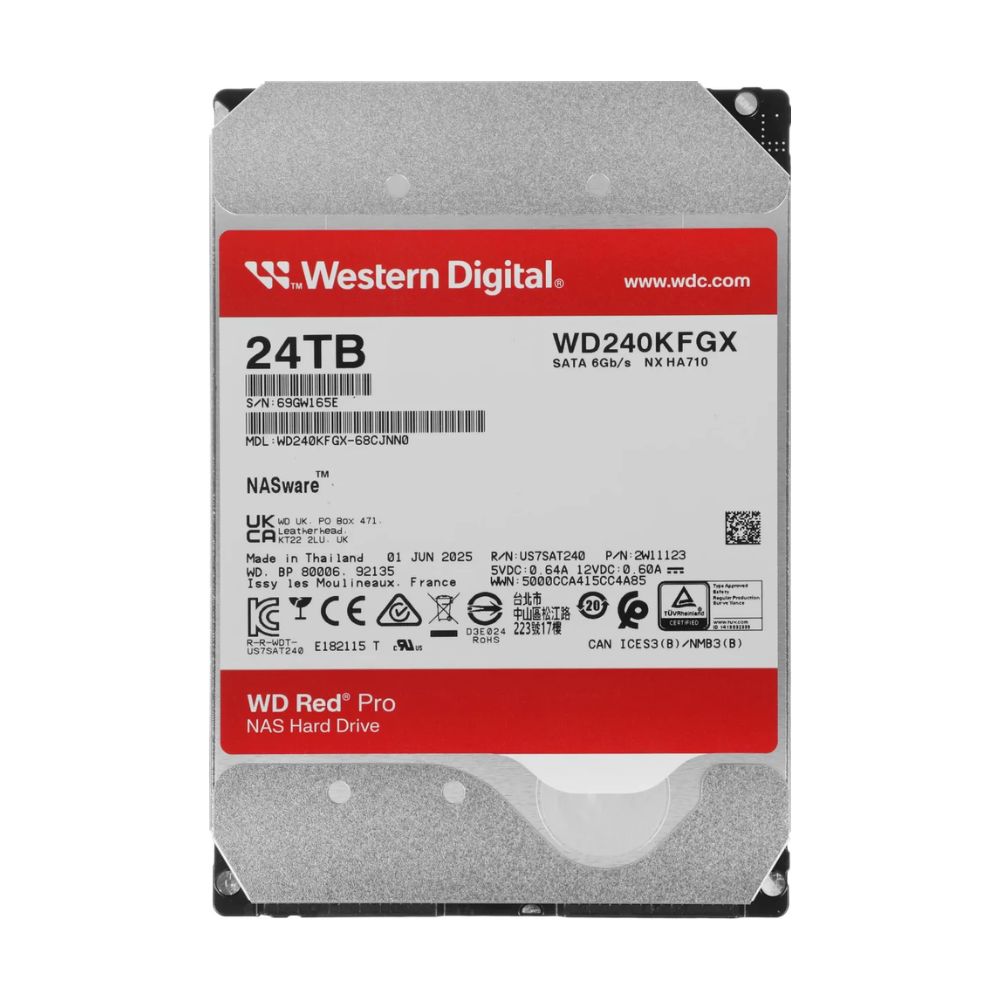 Купить HDD SATA 24000 GB Western Digital Red Pro, WD240KFGX, 7200rpm, 521MB cache, SATA 6 Gb/s в Алматы