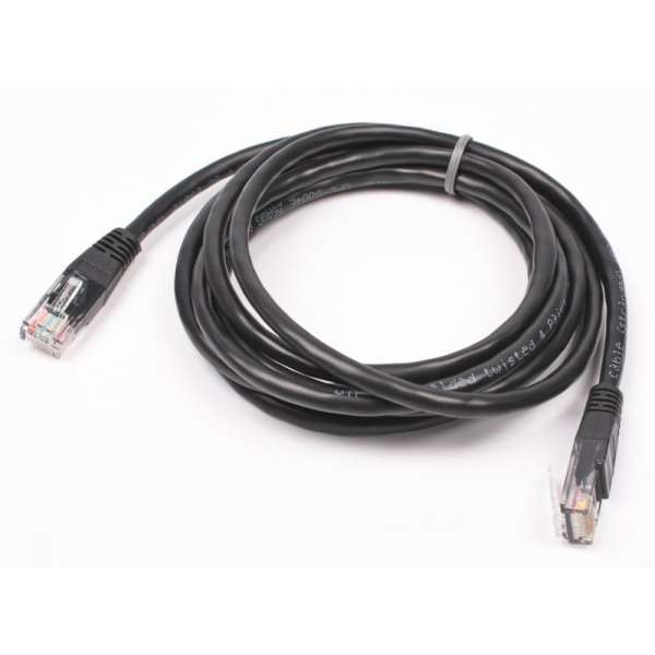 Купить Патч-корд UTP Cablexpert PP12-2M/BK кат.5e, 2м, литой, многожильный (чёрный) в Алматы
