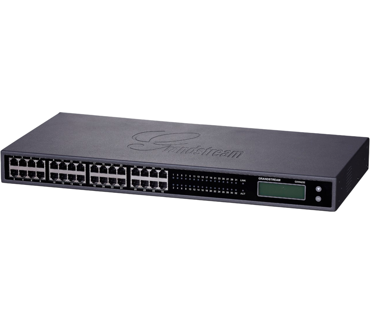 Купить Grandstream GXW4232, 32 x RJ11 FXS ports and 2 x 50-pin Telco connector, 1 x 10M/100/1000 Mbps auto-sensing RJ45 port, G.711, G. 723, G.726 в Алматы