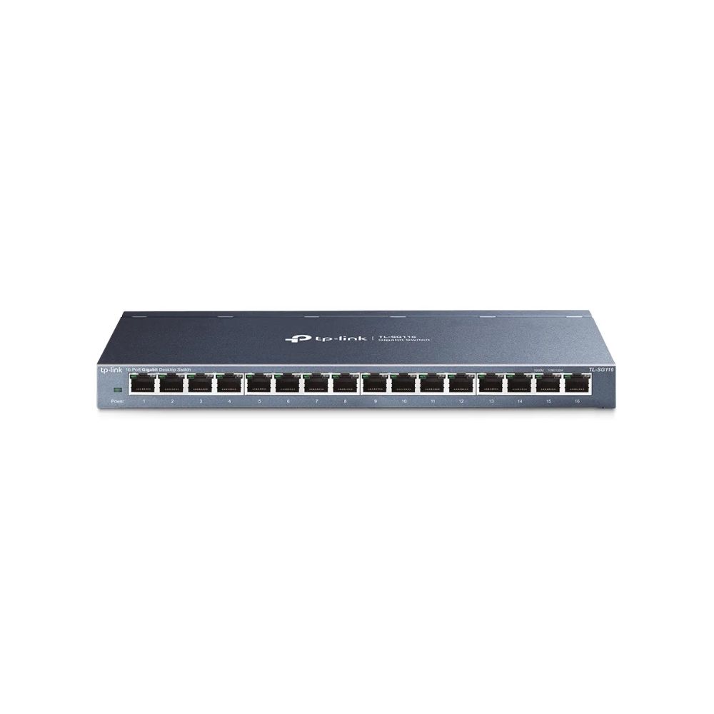Купить Коммутатор GbE 16-портовый Tp-Link TL-SG116 <16-port Gigabit Switch, настольнйы, металический корпус> в Алматы