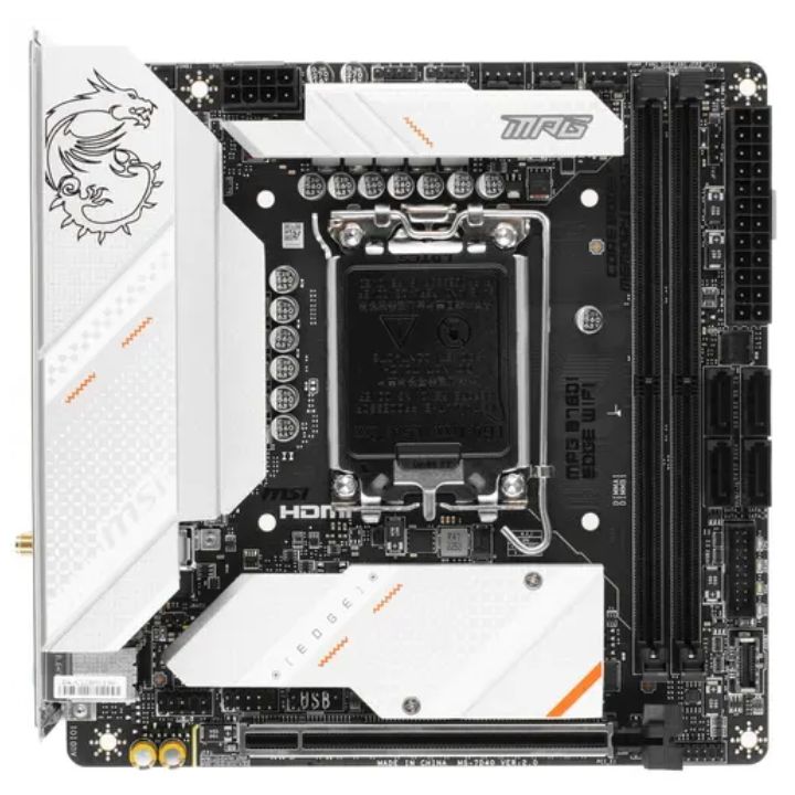 Купить Сист. плата MSI MPG B760I EDGE WIFI, B760, 1700, 2xDDR5 в Алматы