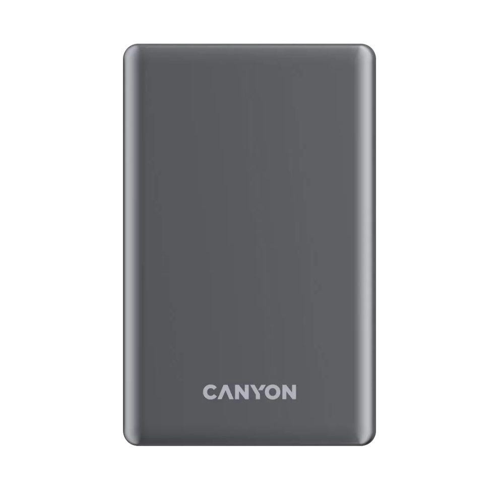 Купить CANYON power bank OnCharge 510 slim Magsafe 10000 mAh PD20W Dark Grey&nbsp;CNS-CPB510DG в Алматы