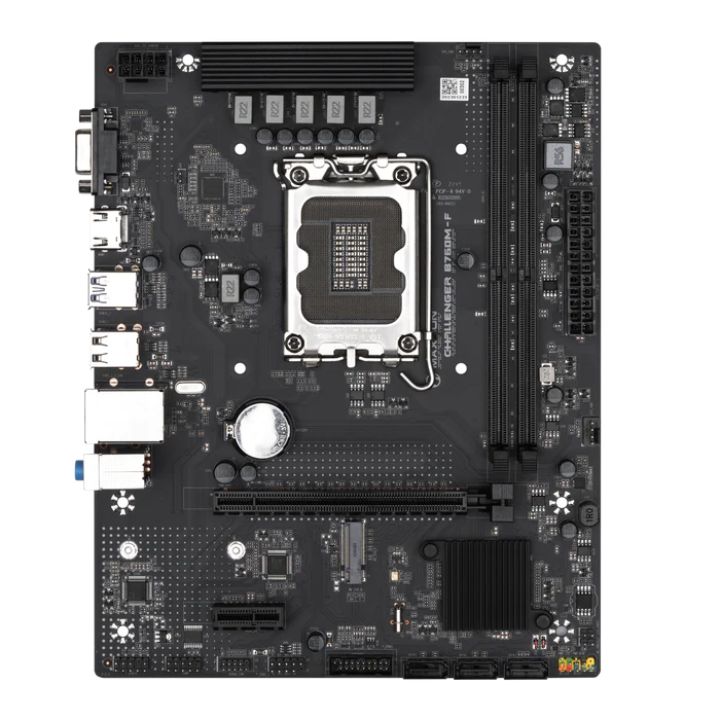 Купить Материнская плата MaxSun Challenger B760M-F, LGA1700 B760, 2xDDR4 3xSATA 3xM.2 HDMI+VGA mATX в Алматы