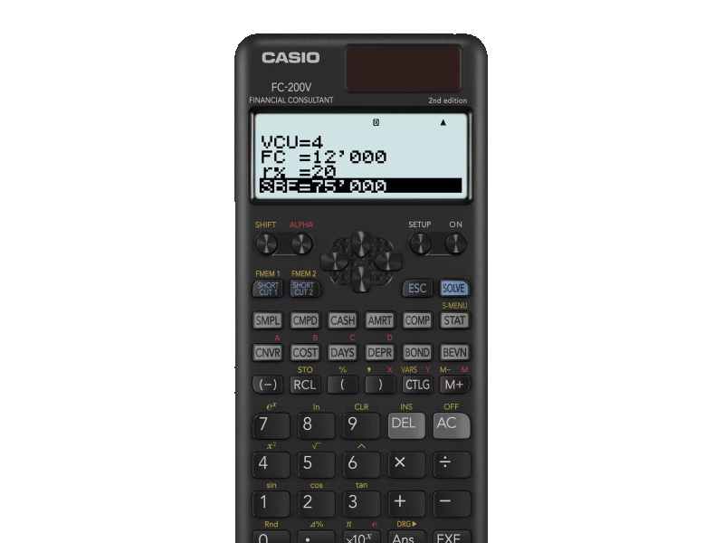 Купить Калькулятор финансовый CASIO FC-200V-2-W-ET в Алматы