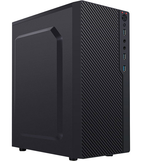 Купить Компьютерный корпус APEX-T04,  БП 400W, black, MATX, 2xUSB 2.0, 1xUSB 3.0, 1x микр, 1х HD-Audio в Алматы