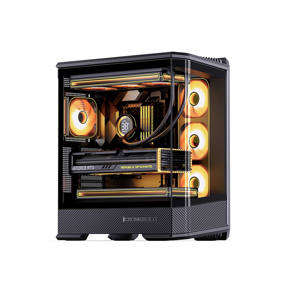 Купить Компьютерный корпус Jonsbo D400 Black без Б/П в Алматы