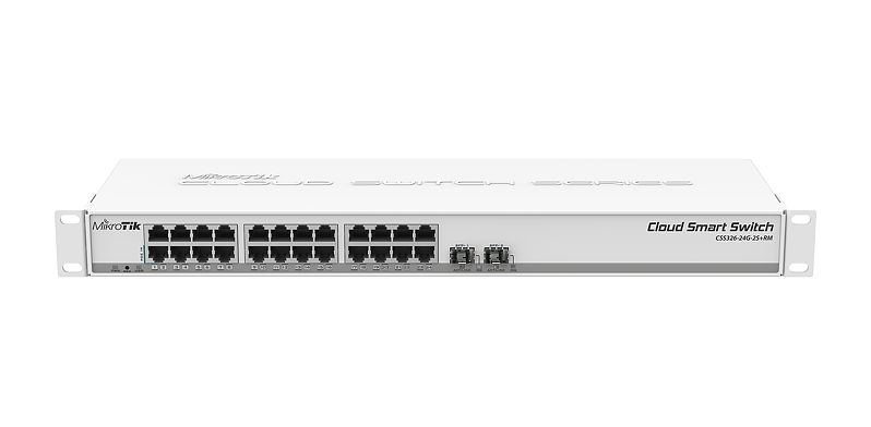 Купить Сетевой коммутатор MikroTik CSS326-24G-2S+RM  Cloud Smart Switch Layer 2 PoE, 24 порта 10/100/1000 М в Алматы