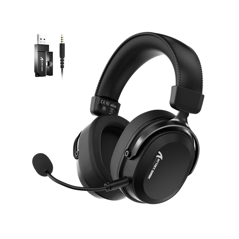 Купить Bluetooth headphone Attack Shark L30 PRO, BT/cable/USB-C, Black в Алматы