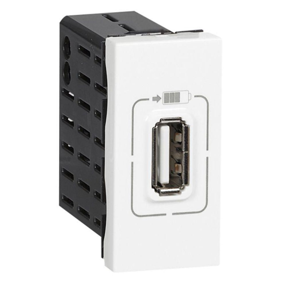 Купить Розетка USB Legrand Mosaic для зарядки 5В 750мА 1 модуля&nbsp;077591 в Алматы