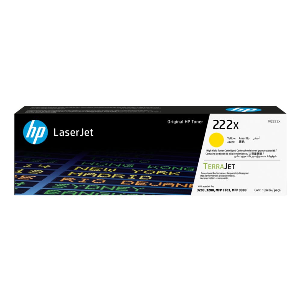 Купить Картридж&nbsp;HP W2222X 222X High Yield Yellow Original LaserJet for Color LaserJet Pro MFP 3303, up to 2500 pages в Алматы