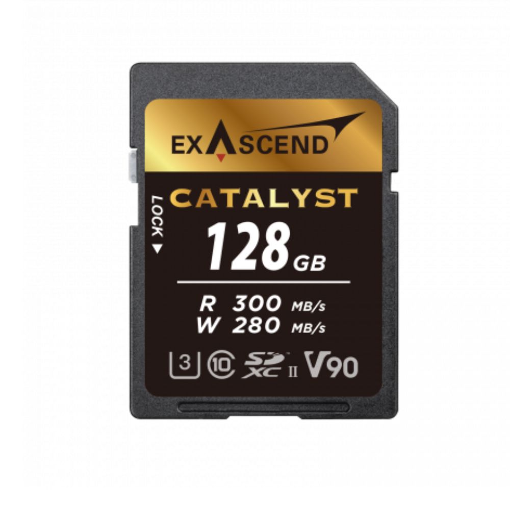 Купить Карта памяти SD Exascend Catalyst, 128Gb, SDXC II, UHS-II (V90), R300/W280&nbsp;EX128GSDU2 в Алматы