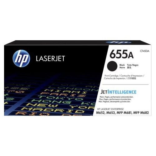 Купить 655A Black LaserJet Toner Cartridge for Color LaserJet M652/M653/M681/M682, up to 12500 pages в Алматы