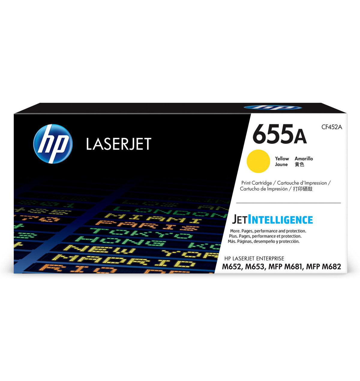 Купить HP 655A Yellow LaserJet Toner Cartridge for Color LaserJet M652/M653/M681/M682, up to 10500 pages в Алматы